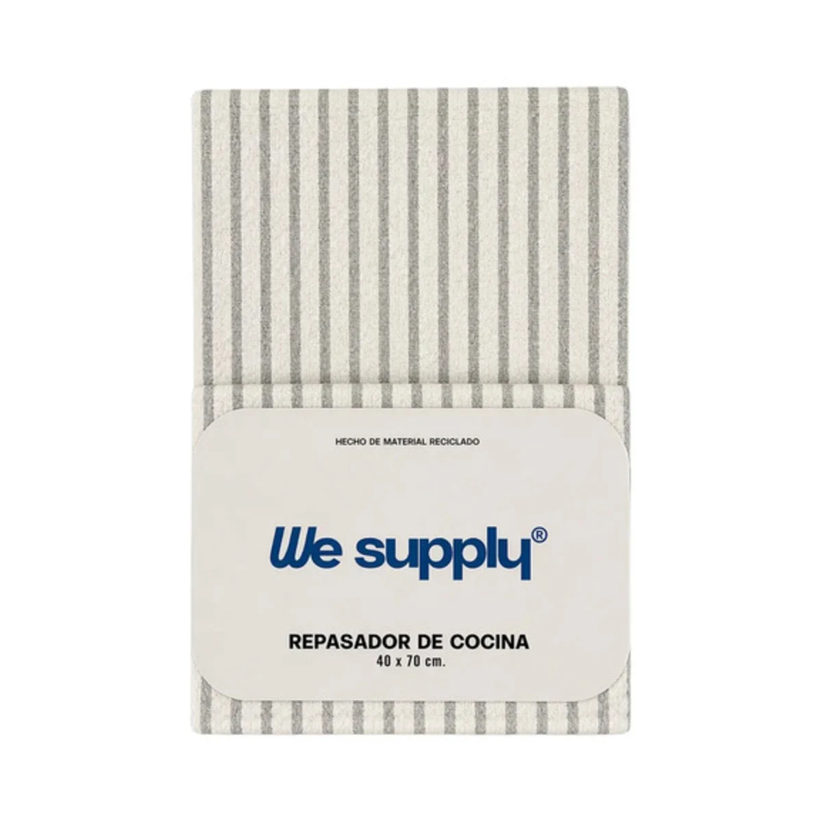 Repasador waffle Rayas grises 40 x 70 cm