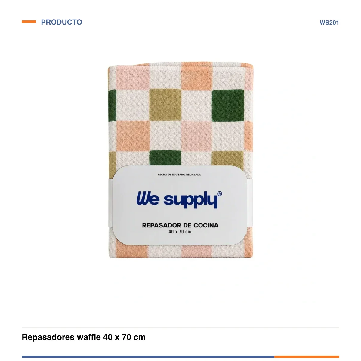 Repasadores waffle 40 x 70 cm