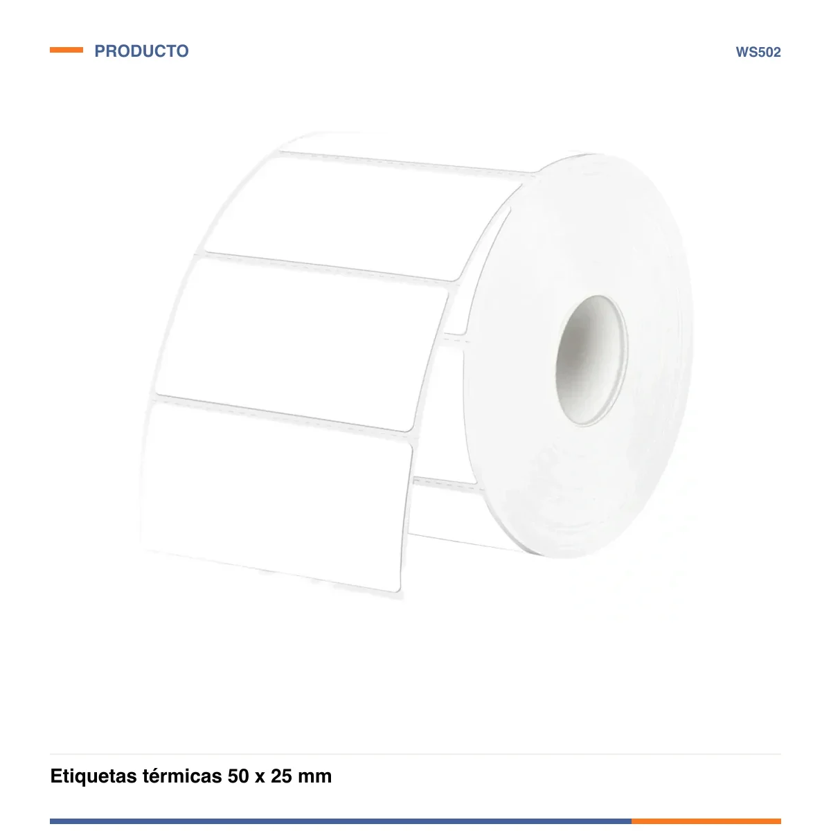 Etiquetas térmicas 50 x 25 mm