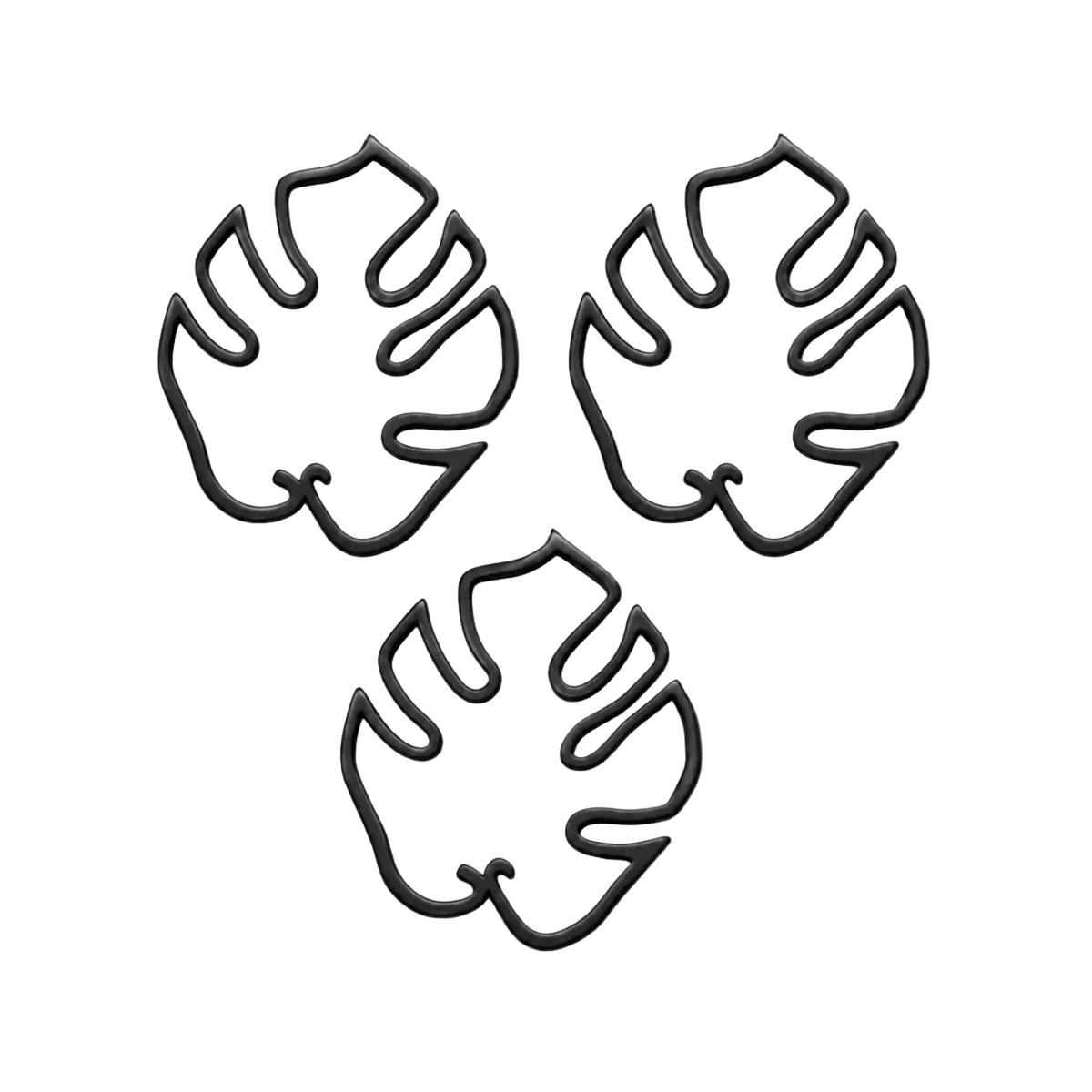 Negro - Set de 3 tutores para plantas de 16 cm