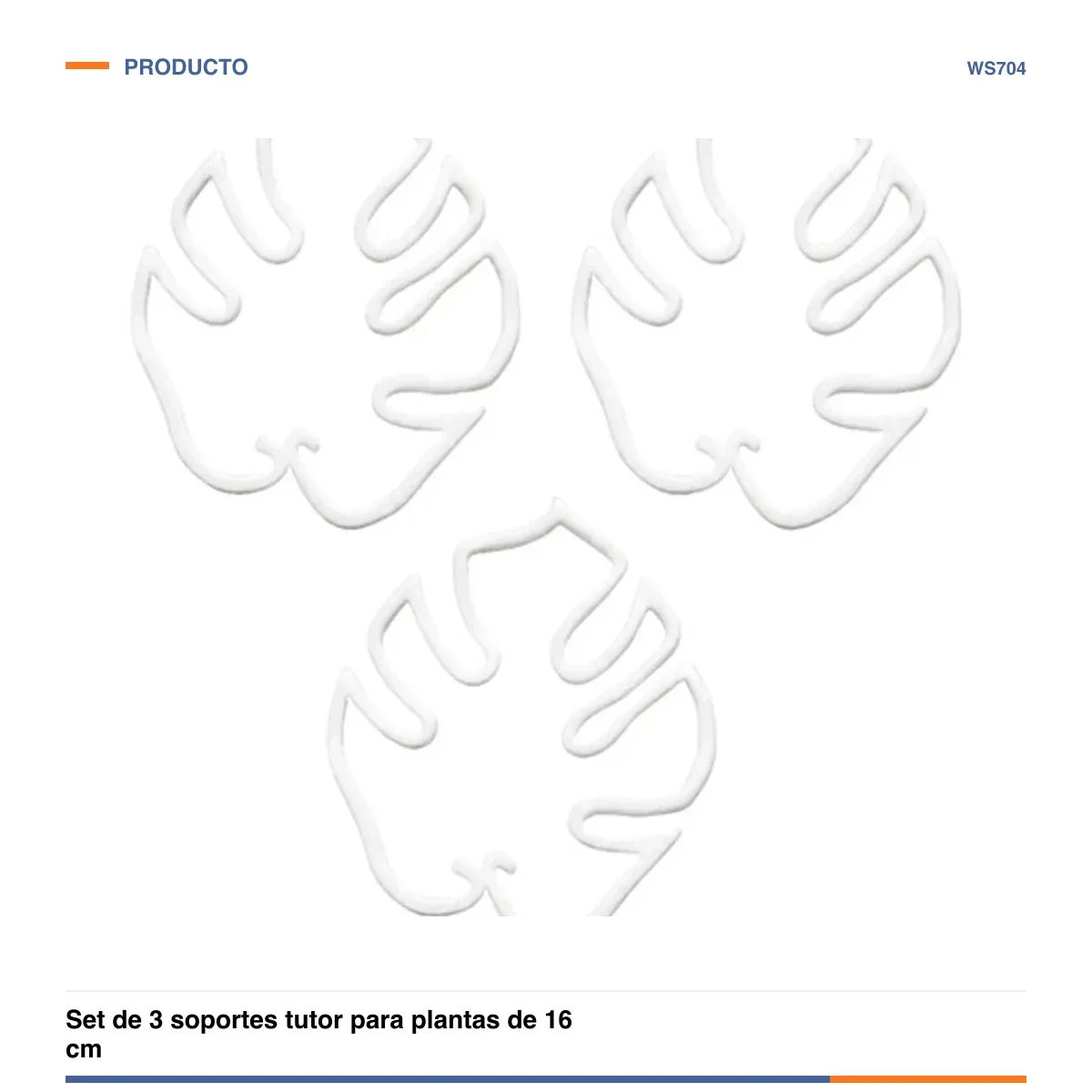 Set de 3 soportes tutor para plantas de 16 cm